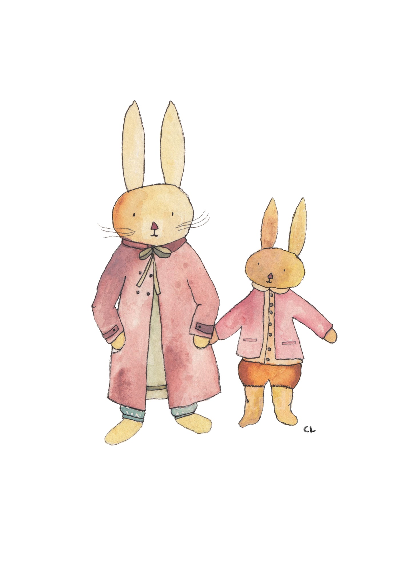 Rabbits Digital Wall Art Print